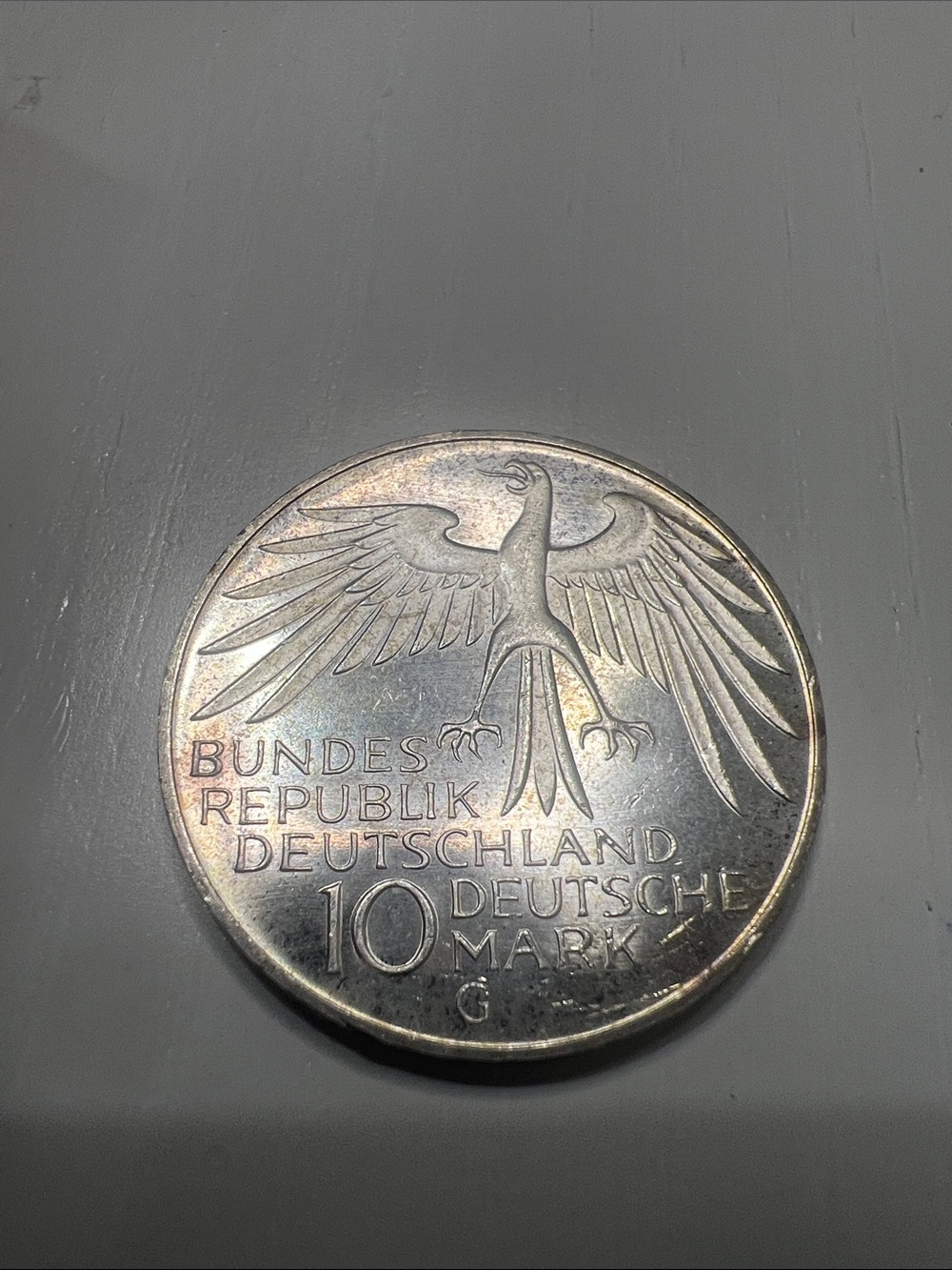 1972 G Germany Munich Summer Olympics Game 10 Deutsche Mark silver coin